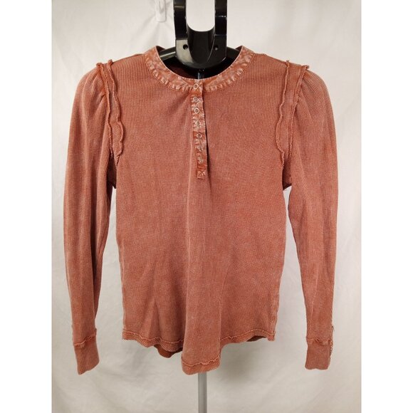 Design 365 Women's Orange Long Sleeve Top/Tee Size Small - Picture 1 of 5